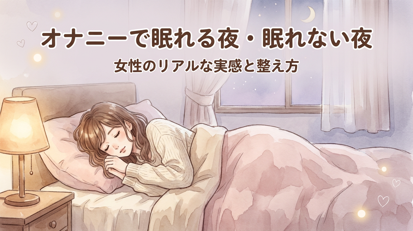 オナニーで眠れる夜・眠れない夜|女性のリアルな実感と整え方
