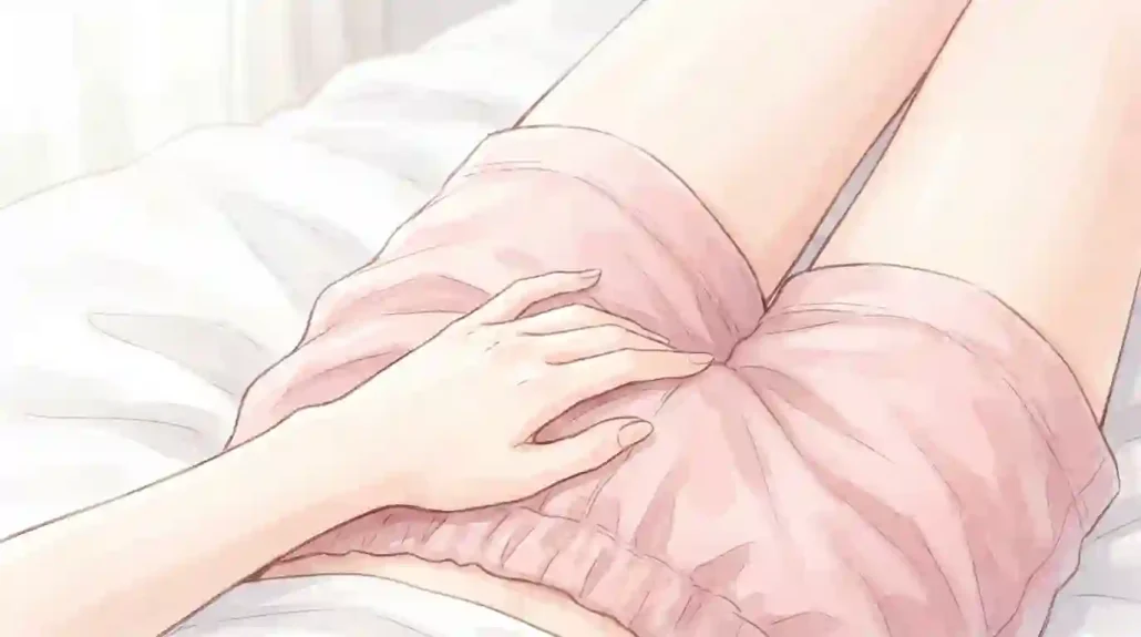 ズボンの上からオナニー