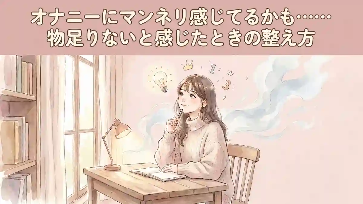 オナニーにマンネリ感じてるかも……物足りないと感じたときの整え方