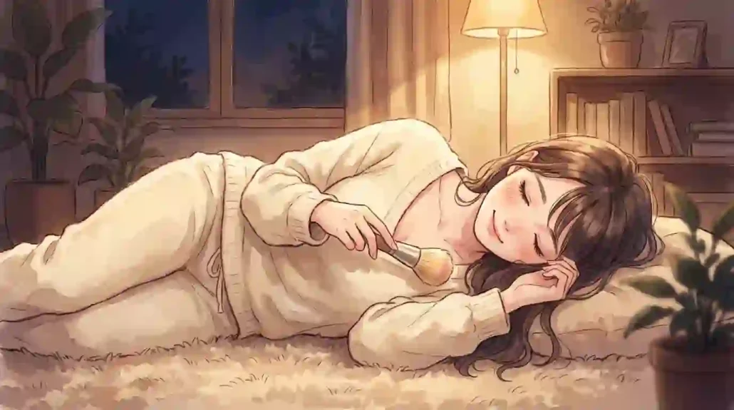 胸・ちくびへの筆での刺激