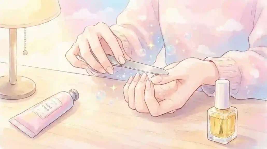 中イキの方法・爪の手入れをする