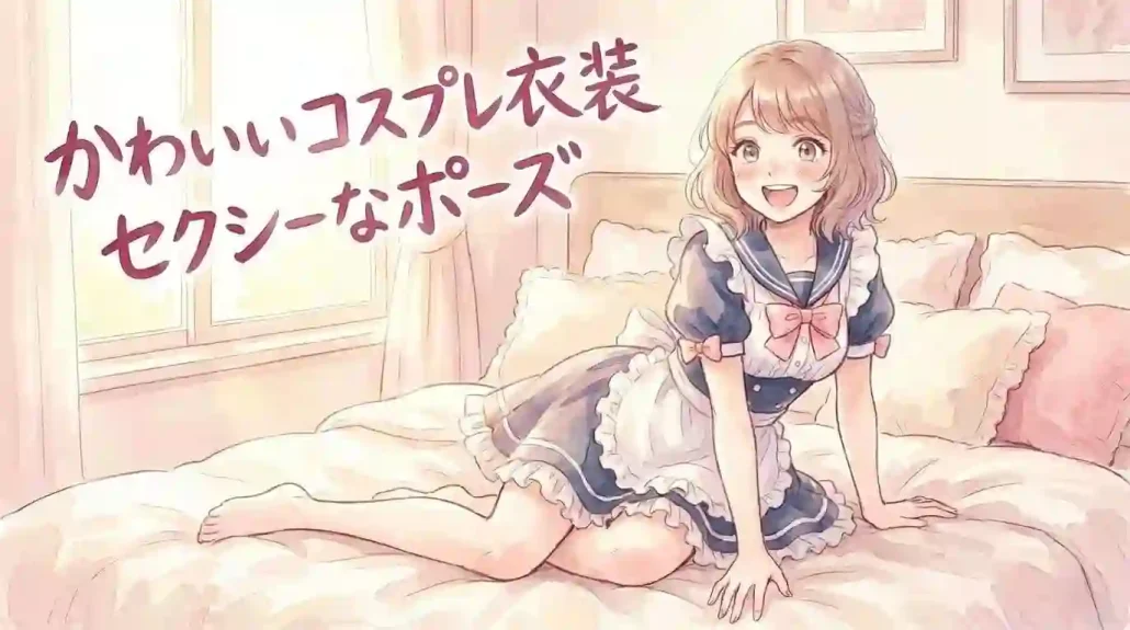 かわいいコスプレ衣装でのM字開脚・よつんばい｜セクシーなポーズを楽しむ