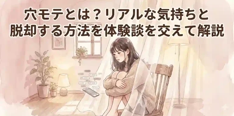 穴モテとは？リアルな気持ちと脱却する方法を体験談を交えて解説